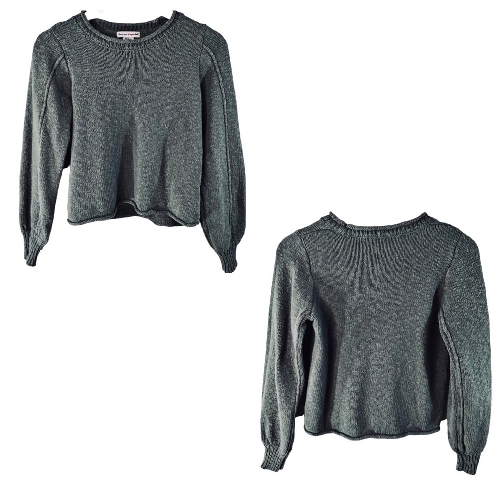 Wearing Your ♥️ On Your Sleeve Knit Sweater - XS - Olive Green
